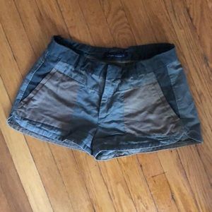 Zara green color block shorts